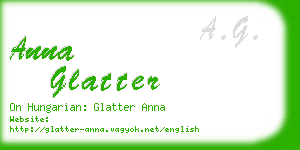anna glatter business card